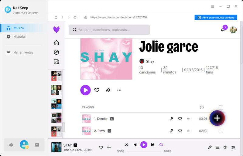 agregar Deezer Music