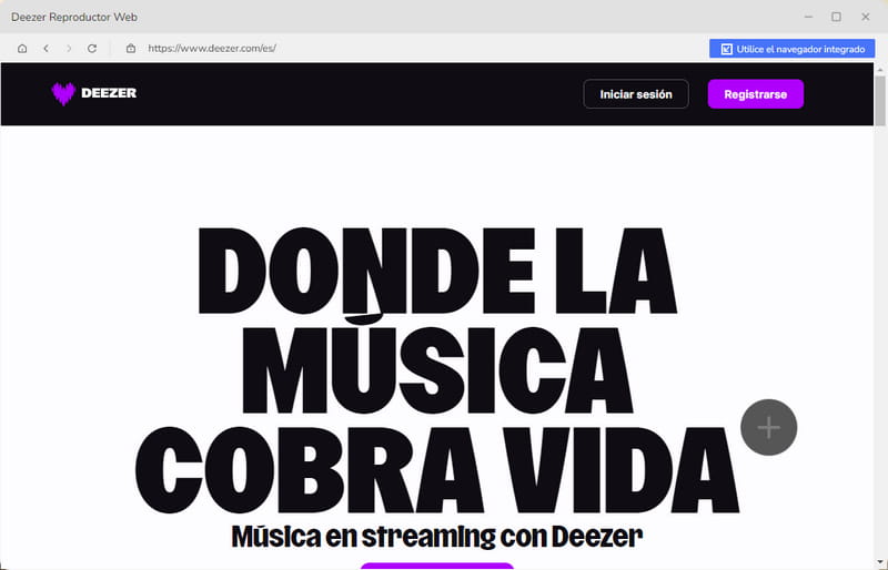 inicie sesión cuenta de Deezer Music