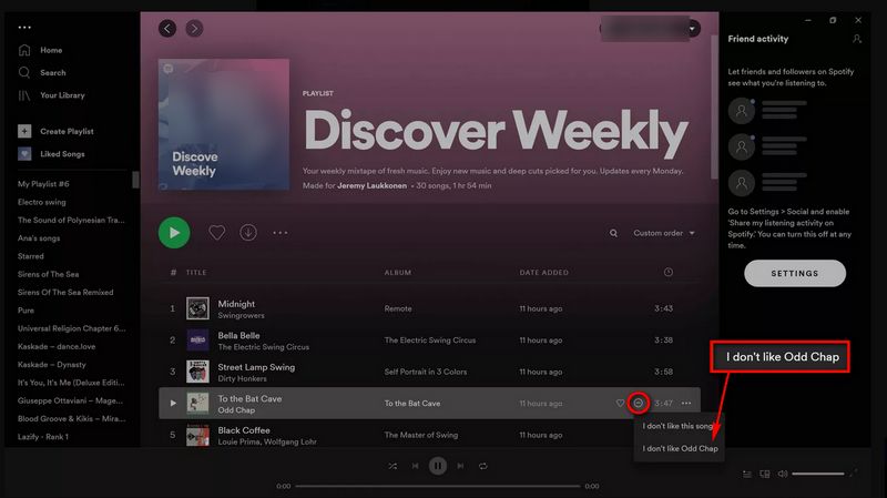 block artist on spotify desktop