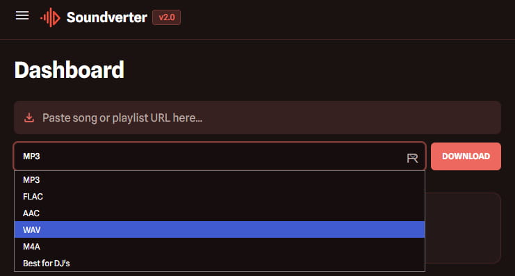 soundverter spotify to wav converter