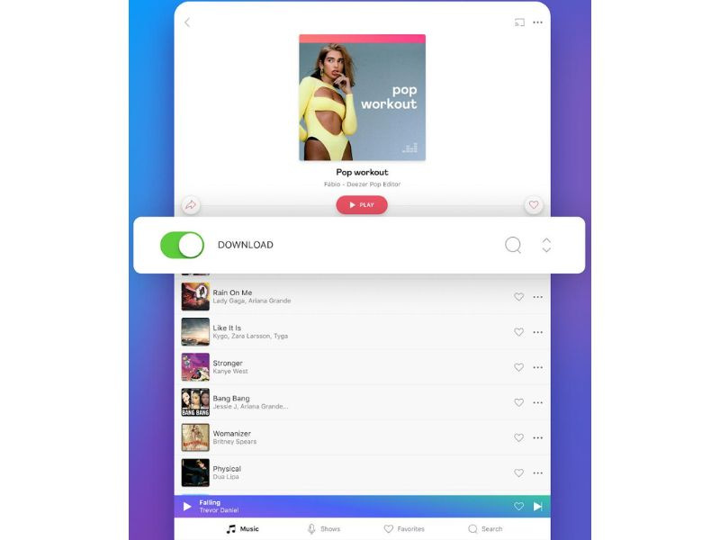 tap Download on Deezer