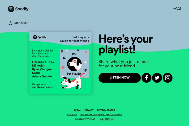 listen spotify pet playlist