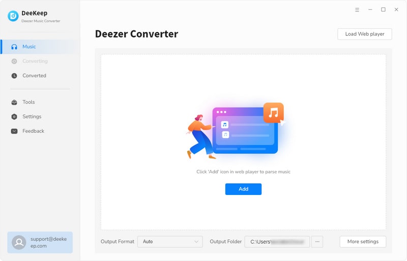 Launch DeeKeep Deezer Music Converter