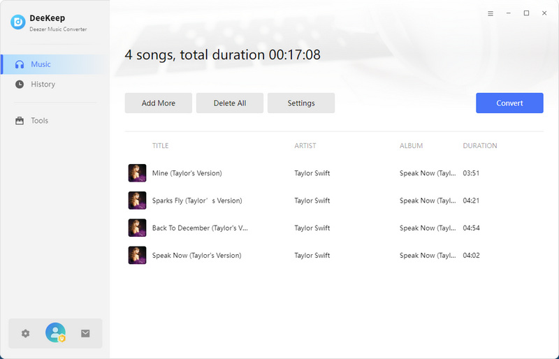 converting Deezer songs