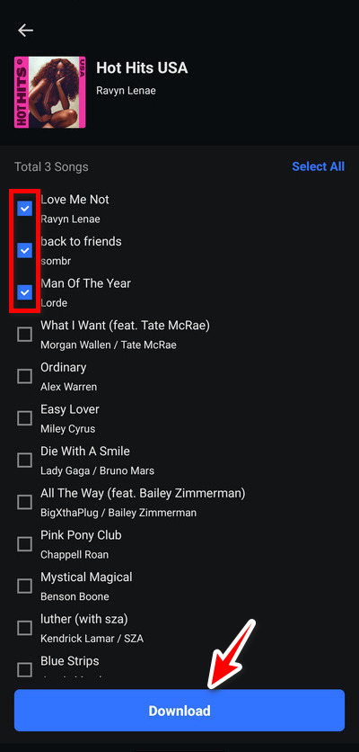 add songs to download