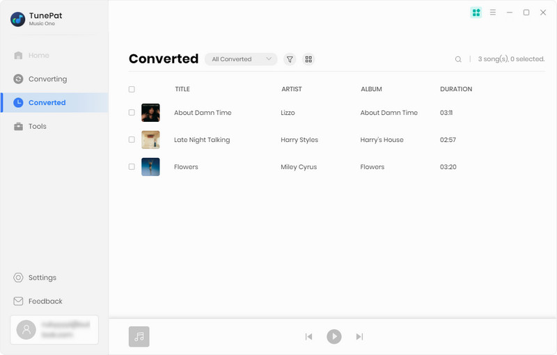 check downloaded songs